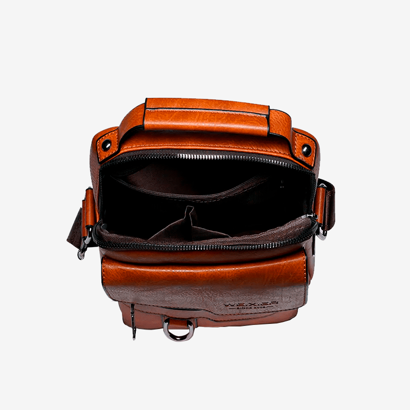 Bolsa Masculina de Couro Legítimo Crossbody