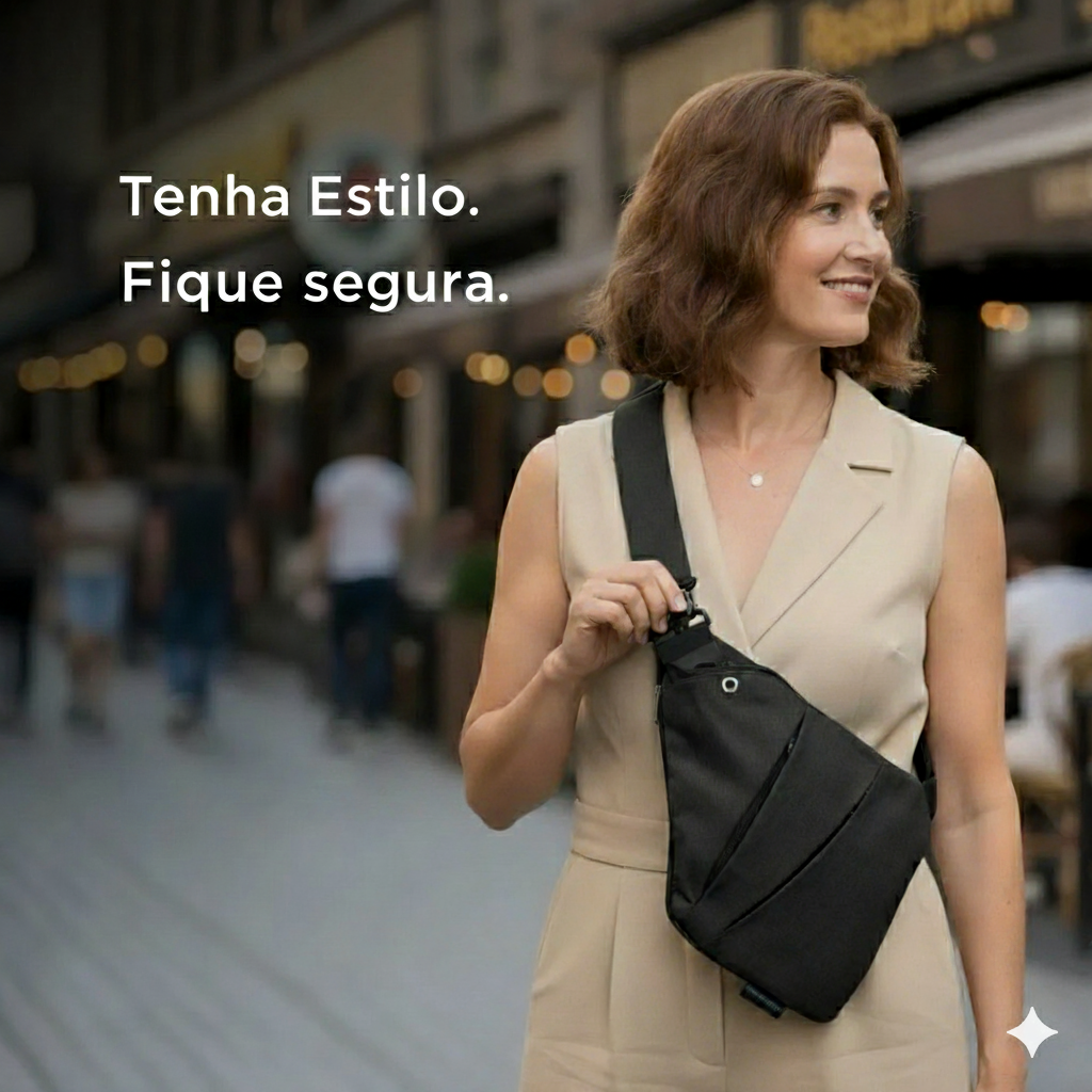 Bolsa de Ombro Anti Furto